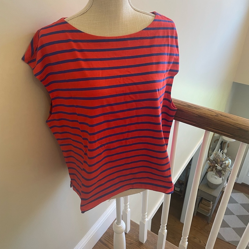 Old Navy Bold Red and Blue Striped Tee
